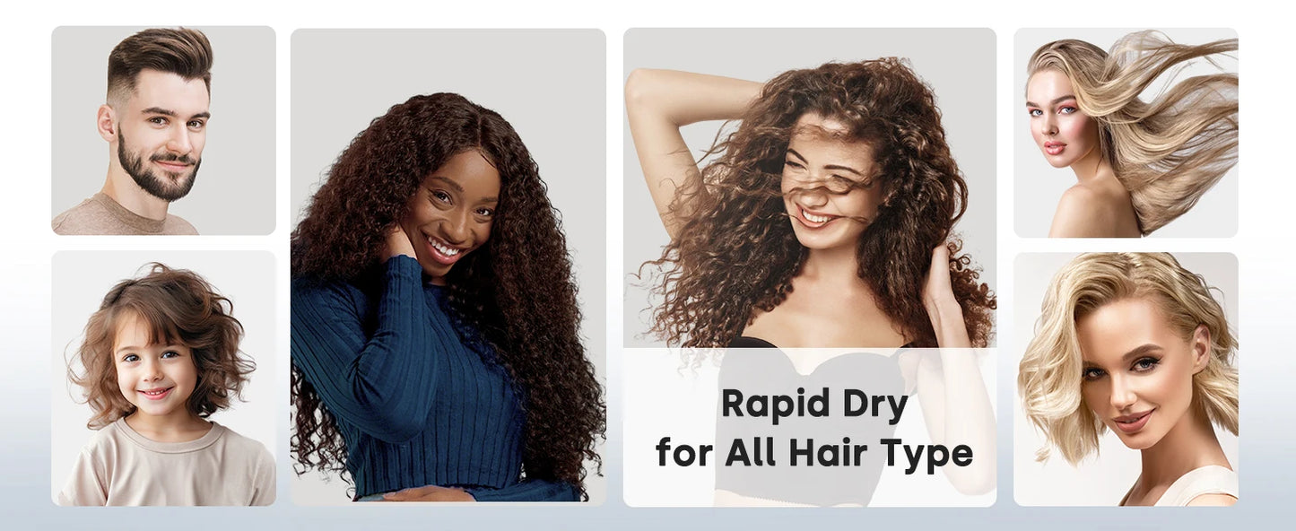 120000 RPM Hair Dryer Negative Ionic Blow Dryer Brushless Motor 40M/S Fast Drying High-Speed Low Noise Thermo-Control Hairdryer.