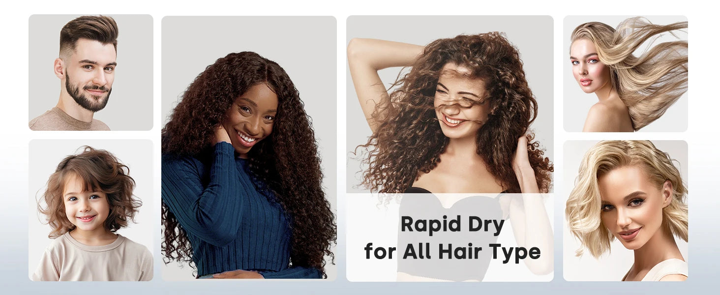 120000 RPM Hair Dryer Negative Ionic Blow Dryer Brushless Motor 40M/S Fast Drying High-Speed Low Noise Thermo-Control Hairdryer.