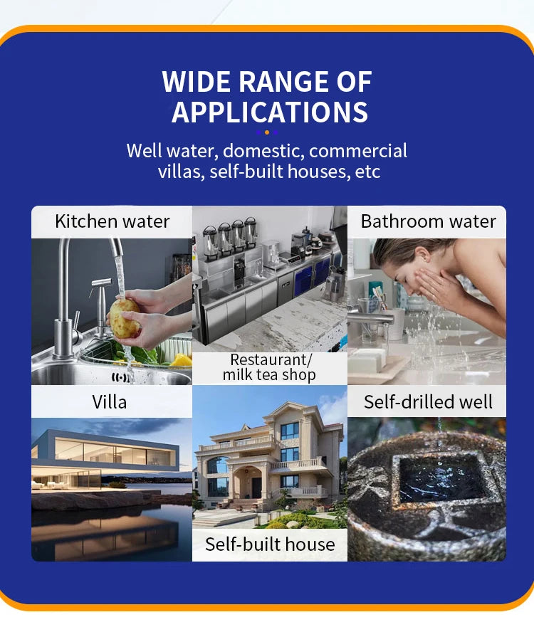 DIVEDEER PVC Filter Cartridge Water Purifier PVDF Ultra Filtration Water Purifier with Cleaning Tube Kitchen Drinking Water