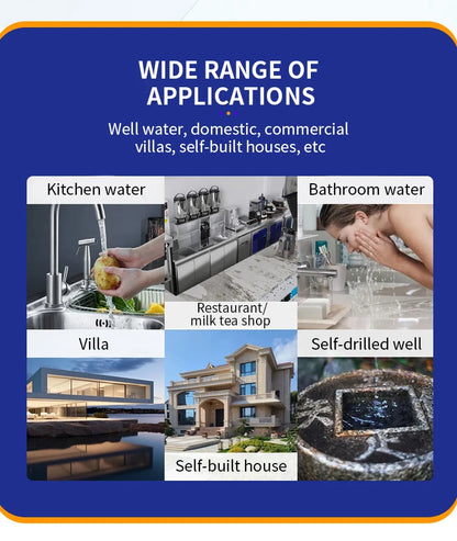 DIVEDEER PVC Filter Cartridge Water Purifier PVDF Ultra Filtration Water Purifier with Cleaning Tube Kitchen Drinking Water