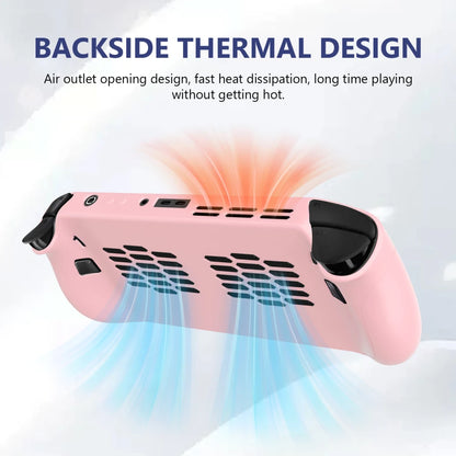 Silicone Case for Legion GO S Game Console Shockproof Anti-Drop Protective Cover Game Accessories Black White Pink.