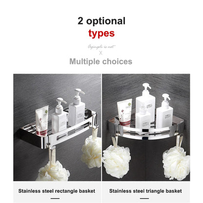 1/2/3 Schichten Eckduschregal Badezimmer Shampoo Duschregal Halter 304 Edelstahl Schlagfrei Küchenstativ Eckständer