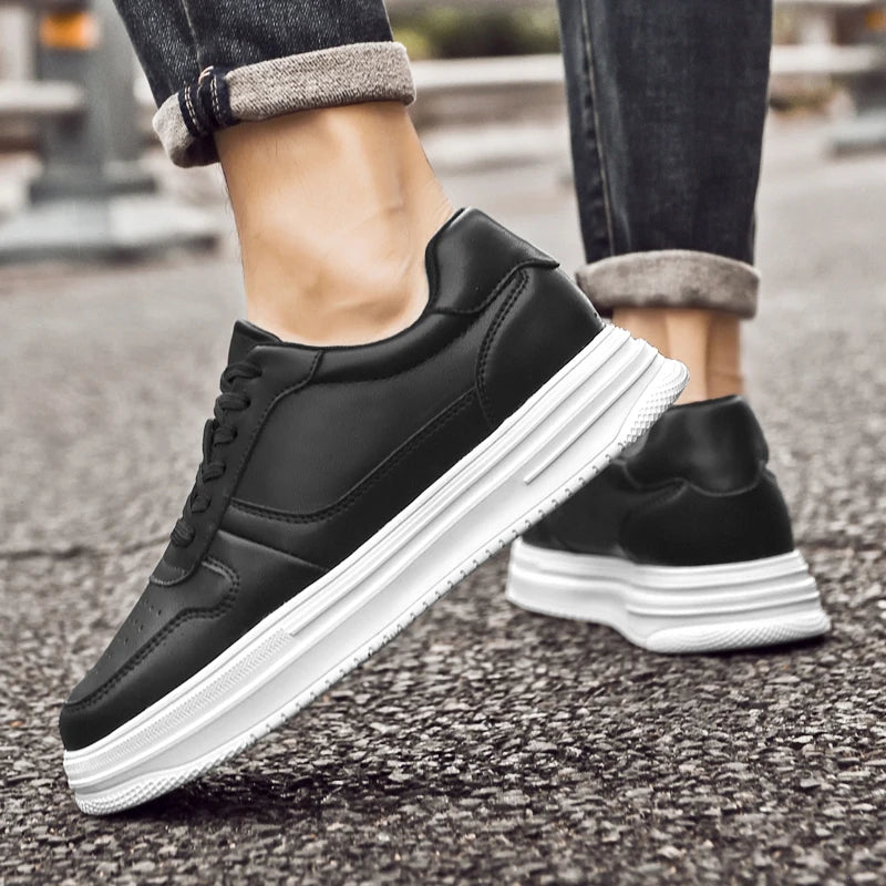 Man Lift Sneakers Men Booster Shoes Elevator  Height Increase Insole 6cm Leisure Fashion Sports  Plus Size 36-43.