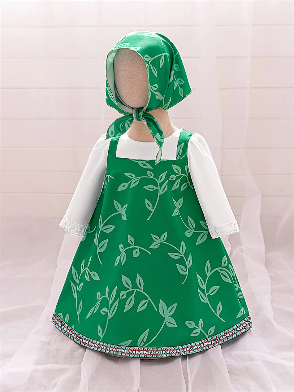 Mädchen Martha Cosplay Prinzessin Kleid Kleinkind Cartoon Bär Bühne Leistung Kleidung Kinder Karneval Party Maskerade Kleidung