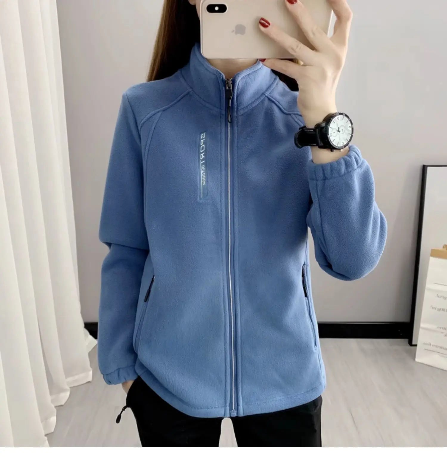 Plus Größe Herbst Winter Polar Fleece Warme Mantel Frauen Sweatshirt Outdoor Sport Casual Zipper Strickjacke Jacke Top Schlank Jugendliche.