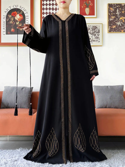 Elegant Women's Party Dress Chiffon Loose Open Zipper Abaya Muslim Islamic Clothing Cardigan Style for Special Occasions.