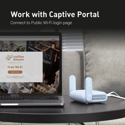 GL.iNet GL-MT3000 (Beryl AX) Wi-Fi 6 Wireless Travel Gigabit Router, Connect Public & Hotel Wi-Fi, Captive Portal, Cybersecurity.