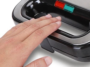 Aigostar - Toaster for 2 Sandwiches, Toaster Plate with Non-Stick Ceramic Coating, Automatic Temperature Control 180-200°C, Indi.