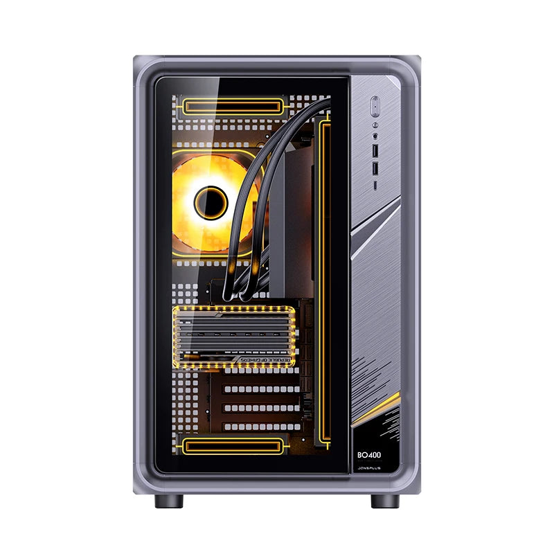 JONSBO BO400 ATX Desktop Case Aluminum Side View Sea View Room Chassis Supports 360 Water-cooled 10 Fan Positions.