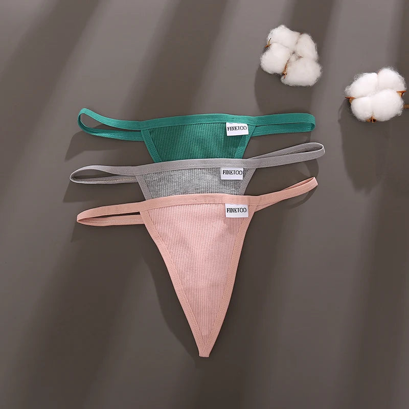 7Pcs/Set Women’s Sexy Panties Seamless Cotton Low Rise Thongs Fashion Solid Color Soft Breathable Underwear Female Cozy G-string.