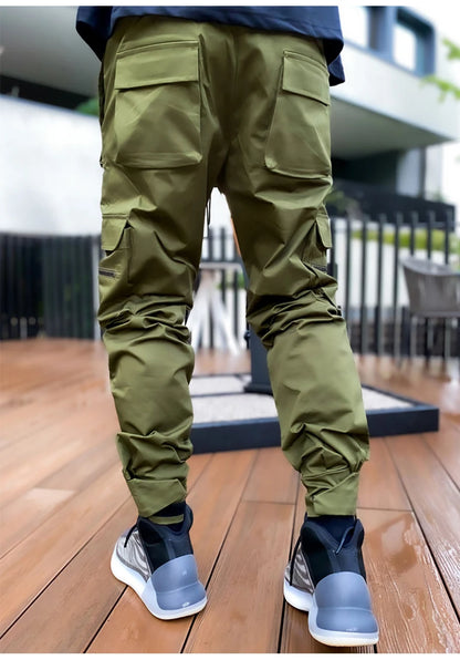 Men's Reflective Cargo Pants 2025 New Hip Hop Casual Joggers Trousers Multi-Pocket Men Sweatpants Streetwear Sports Pant M-3XL.