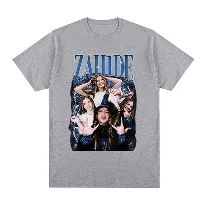 Zahide Merch Graphic Print T-shirt Men Women Fashion Hip Hop T Shirts Cotton Casual Oversized Short Sleeve T-shirts Streetwear.