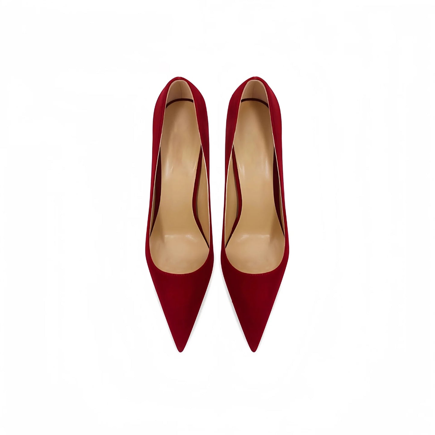 Wine Red High Heels 12cm 10cm 8cm Women Shoes Thin Heels Pointed Head Ladies Pumps Shallow Mouth Stiletto Party Large Size Shoes.