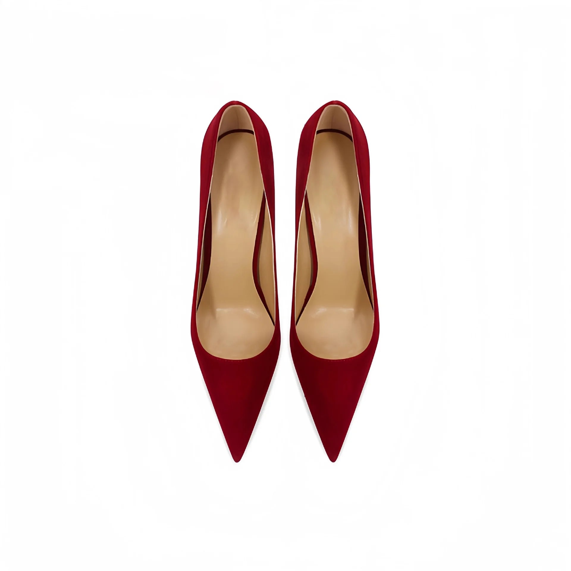 Wine Red High Heels 12cm 10cm 8cm Women Shoes Thin Heels Pointed Head Ladies Pumps Shallow Mouth Stiletto Party Large Size Shoes.
