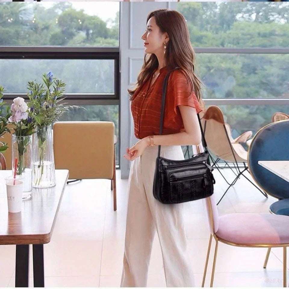 2025 New Large Capacity Middle aged Women's Bag Multi layer Lightweight Mother Bag Crossbody Bag Elderly Bag Shoulder Bag.