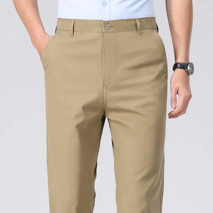 Chino-Hose für Herren, Business-Casual-Kleiderhose, Frühling, Sommer, Herbst, leichte, bequeme Hose mit Taschen.