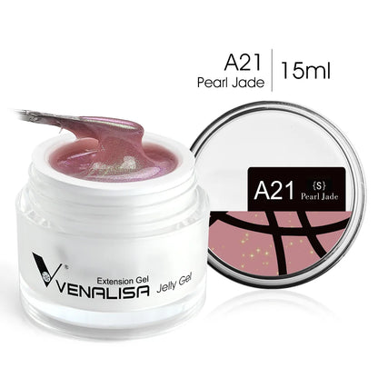 Venalisa Camouflage Nail Gel 15ml Soak Off UV LED Nail Polish Builder Construction Extend Semi Transparent  Jelly Poly Nail Gel