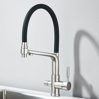 Kitchen Faucet Filtered Water Dual Spout Purification Feature Kitchen Tap 360 Rotation Water Crane For Kitchen