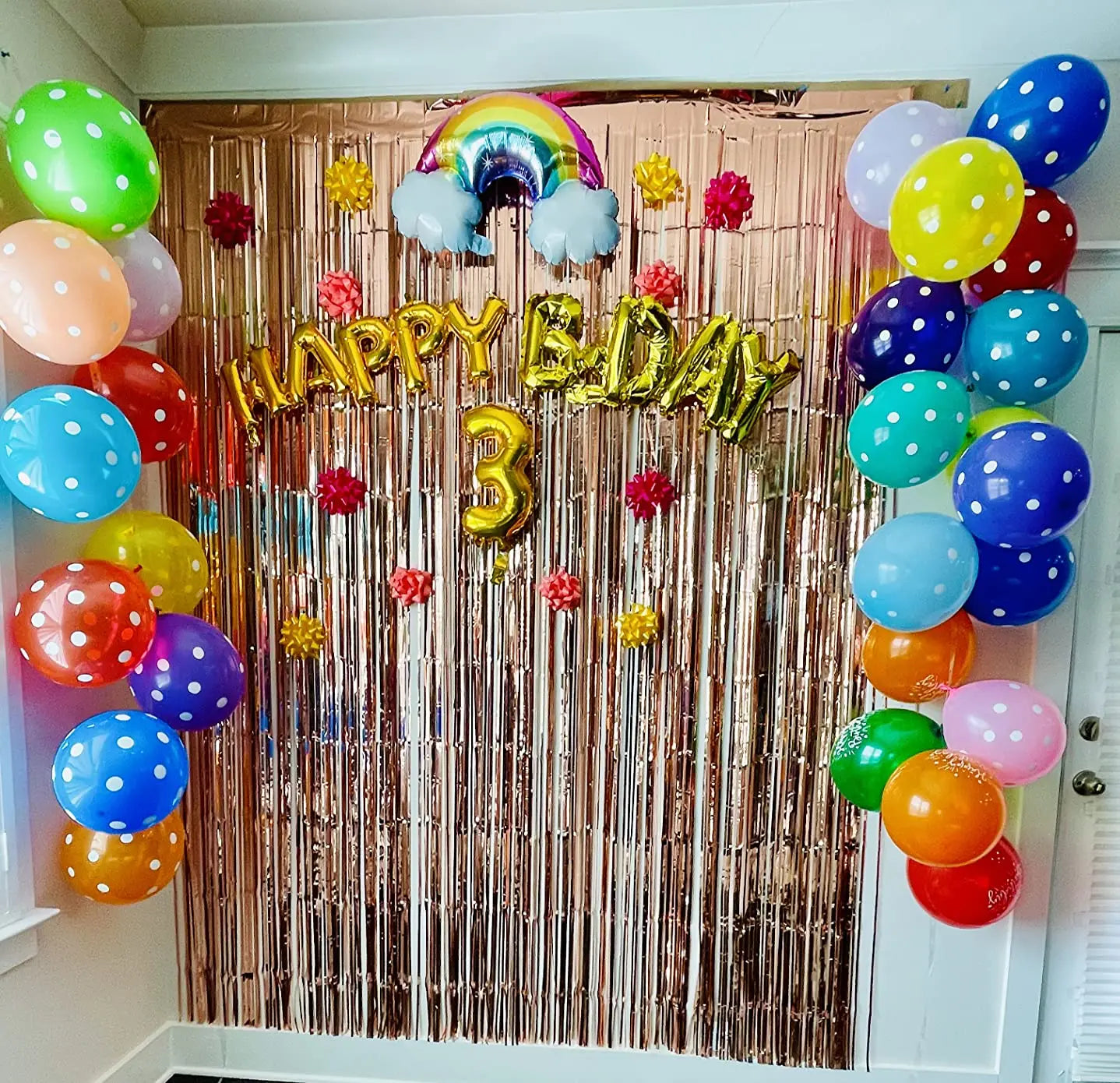 Günstig als Party, Metallic-Lametta-Folie, Fransenvorhänge, Hintergrund für Geburtstag, Silvester, Party, Foto, Hochzeit, Dekoration.