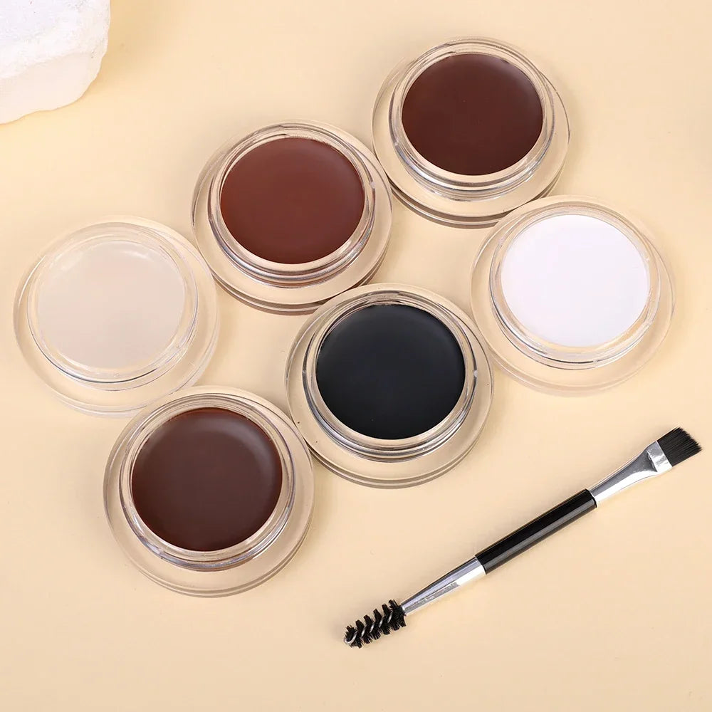 Matte Brown Black Wild Eyebrow Cream 3D Natural Tint Eyebrow Enhancers Gel Wax Waterproof Lasting Eye Makeup Cosmetic Tools.