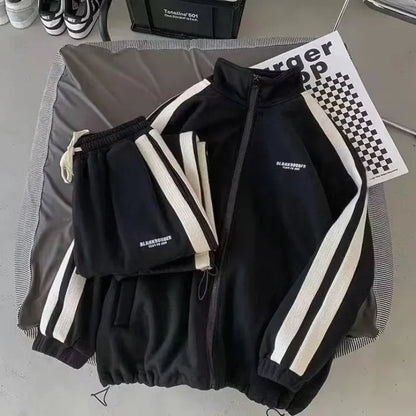 Autumn Sweatshirt Suit High-End Feel Trendy Casual Sports Men's Wear Full Set Matching Trendy Male Outfit.