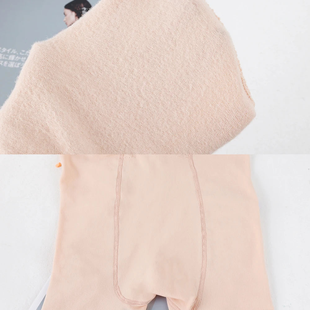 Frauen Winter Verdicken Leggings Warme Hohe Taille Einfarbig Samt für Weibliche Verdickte Samt Strumpfhosen Dehnbare Schwarze Strumpfhosen.