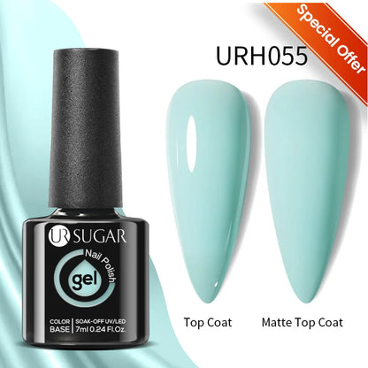 UR SUGAR 7/7.5ml Summer Blue Silver Gel Nail Polish Semi Permanent High Quality Soak Off UV LED Varnishes Nails Art Manicure.