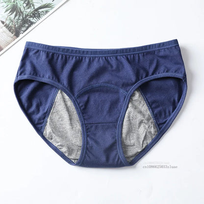 Menstrual Panties Leakproof Ladies Menstrual Pants Women's Cotton Briefs Teenager Student Mid Waist Panties for Menstruation