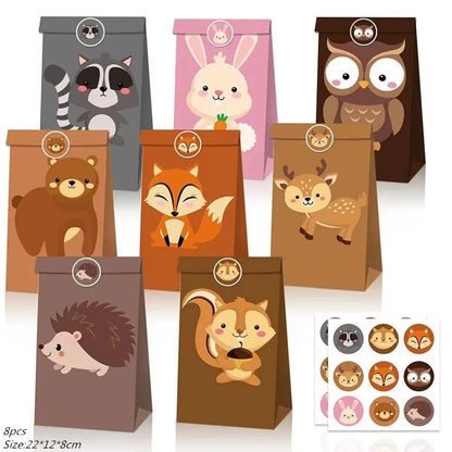 Woodland Tier Dschungel Wald DIY Party Dekoration Teller Tasse Tischdecke Geburtstag Party Baby Dusche Kinder Geburtstag Party Supplies.