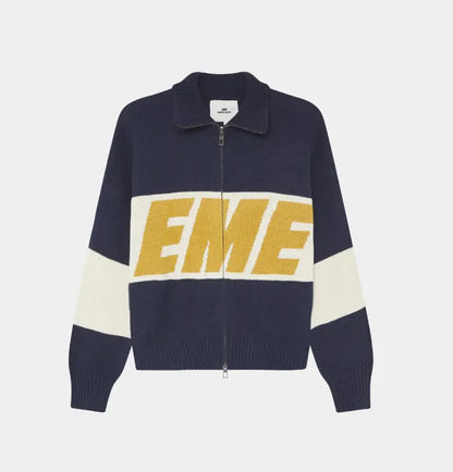 Autumn and Winter Warm Cardigan Sweater Men 2025 Trendy Casual Streetwear American Retro Letter Embroidery Zipper Pullover Women