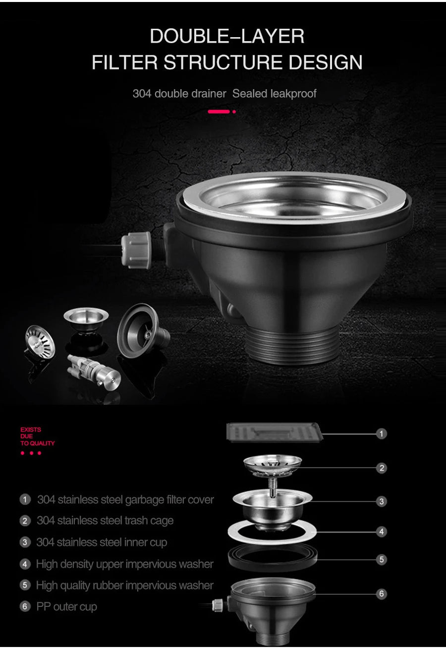 ASRAS Large Size Flip Cover Hidden Island Kitchen Sink 304 Stainless Steel 4mm Thickness Handmade Stepped Sink Cup Rinser Sinks