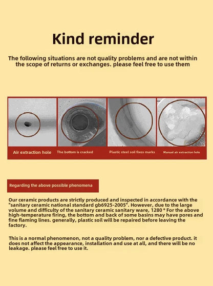 Hotel Commercial Square Weiß Keramik Aufsatzwaschbecken Waschtisch Waschtisch Porzellan Multi-Size für Badezimmer Balkon