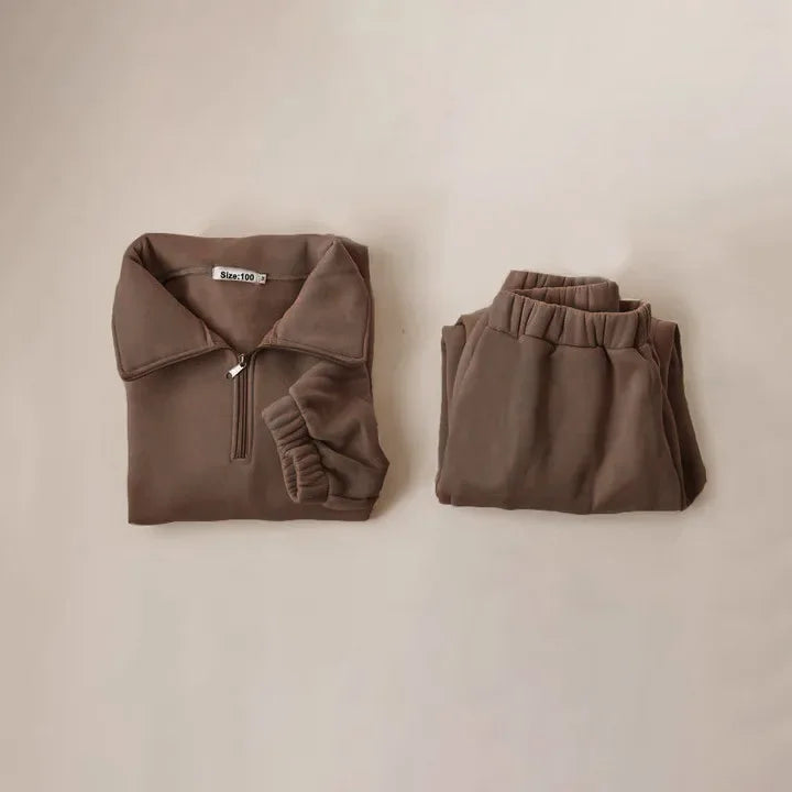 Children Clothes Sets Kids Sportswear Suits for Children Warm Autumn Winter Fleece Sweatshirt + Pant Kids Boy Girl Outfit.