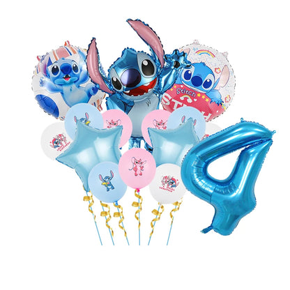 Disney Stich Geburtstag Dekorationen Einweg Geschirr Teller Serviette Stroh Tischdecke Folie Ballon Party Liefert Kinder Geschenke