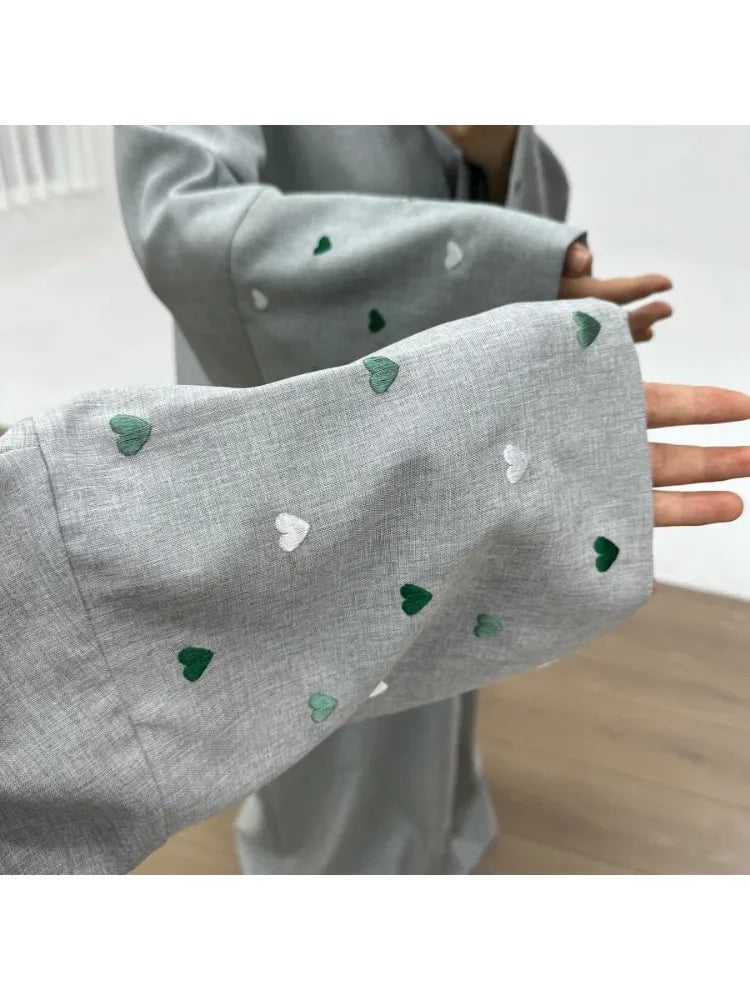 2025 Ramadan Eid Open Butterfly Moon Heart Modest Kimono Abaya Dubai Turkey Muslim Dress Abayas for Women Kaftan Kebaya Caftan