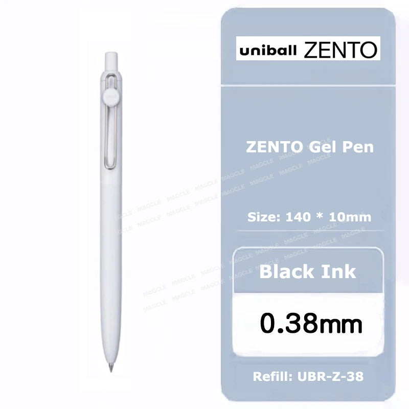 Uniball ZENTO Standard 0,38/0,5 mm Gelschreiber, wasserbasierte, glatte Schreibroller, passend für verschiedene Anlässe, Schreibwaren