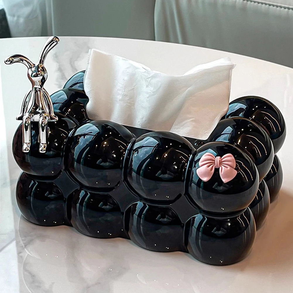 INS Style Cotton Candy Removable Tissue Box Korean Style Cute Tissue Box Desktop Decorative Supplies for Home Napkin Holder.