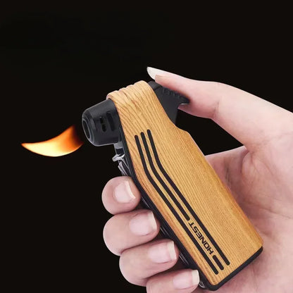 New Multifunctional Special Pipe Machine Oblique Fire Retro Open Fire Lighter Inflatable with Smoke Knife Pressure Stick Scraper.