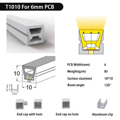 IP67 Waterproof Led Neon Silicone Flexible Light Tube Suitable for 5mm 8mm 10mm 12mm PCB WS2812B WS2811 5050 RGB Light Strip