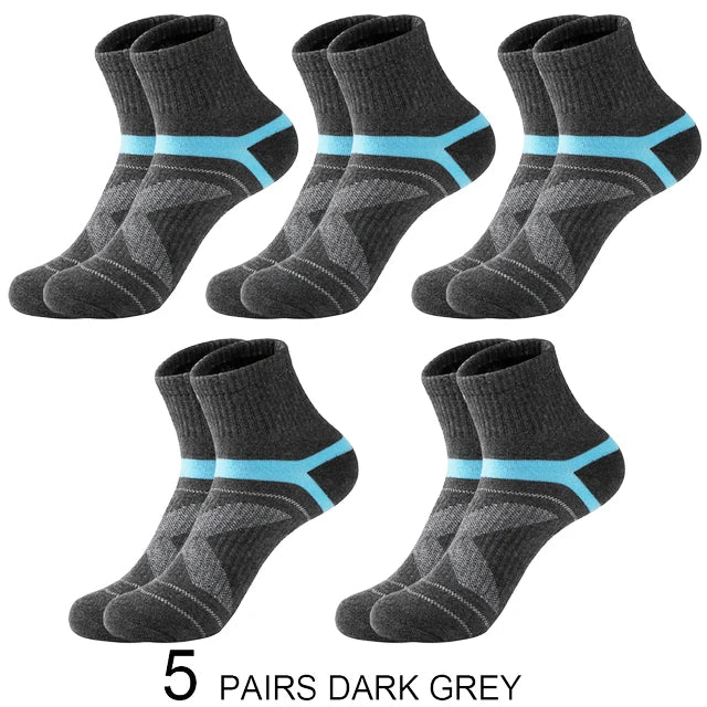 3 Pairs Men's Socks Hiking Black Sports Basketball Socks Casual Soft Running Summer Absorb Sweat Breathable Male Sokken Gifts.