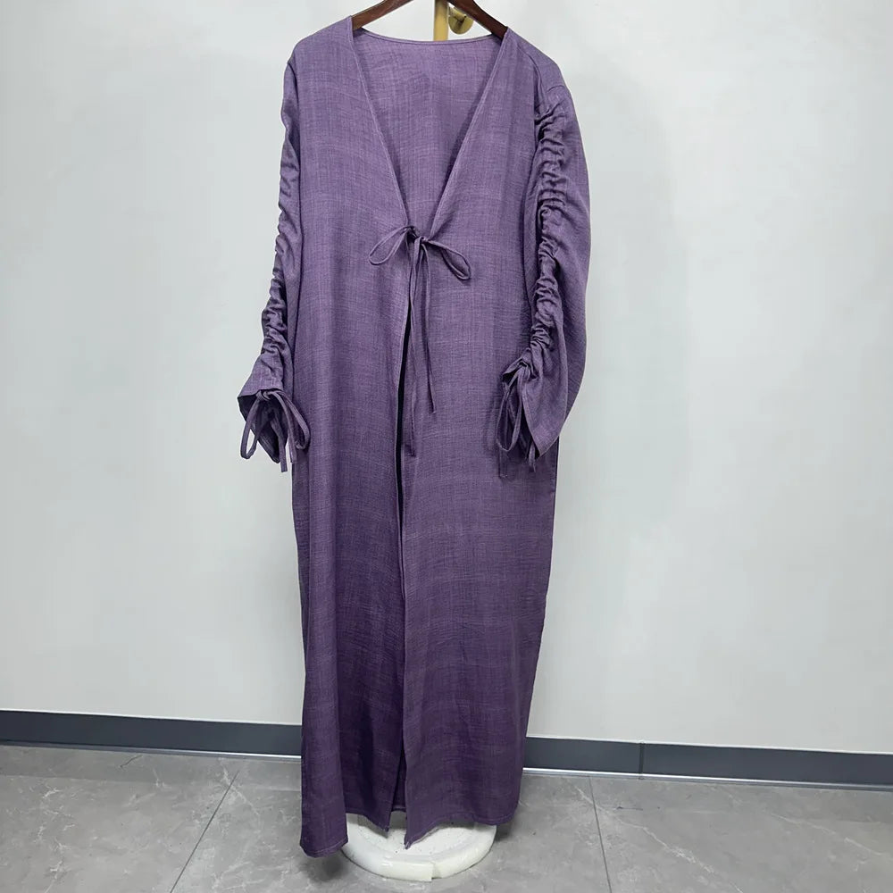 Eid Ramadan Muslim Dress Women Dubai Open Abaya Turkey Kaftan Kimono Cardigan Kebaya Islam Clothing Robe Caftan Marocain Femme.