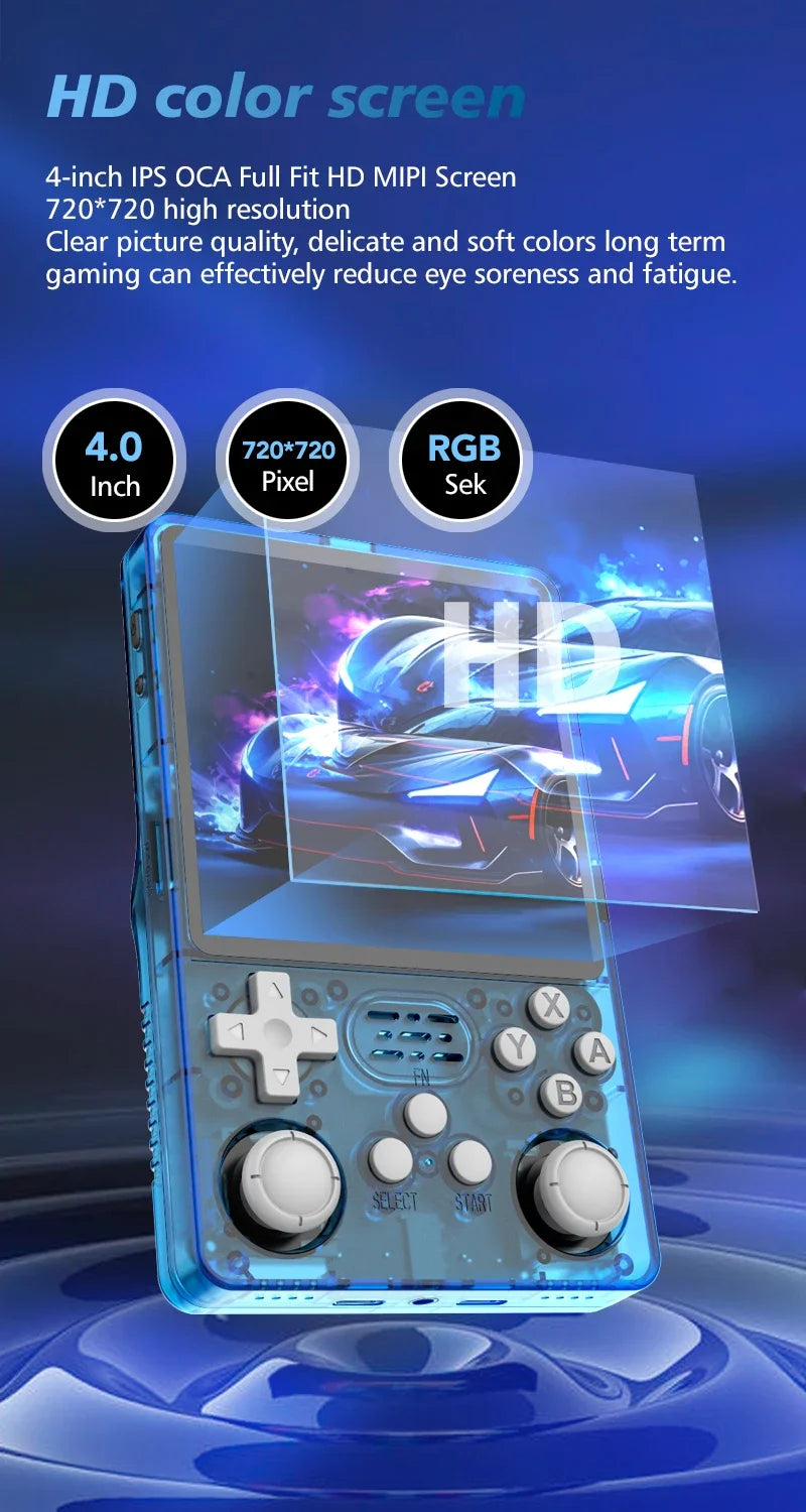 R36S R36Plus Retro Handheld Game Console Linux 64-bit System 4" IPS Screen RK3326 Portable Pocket Video Player For N64 PS1.