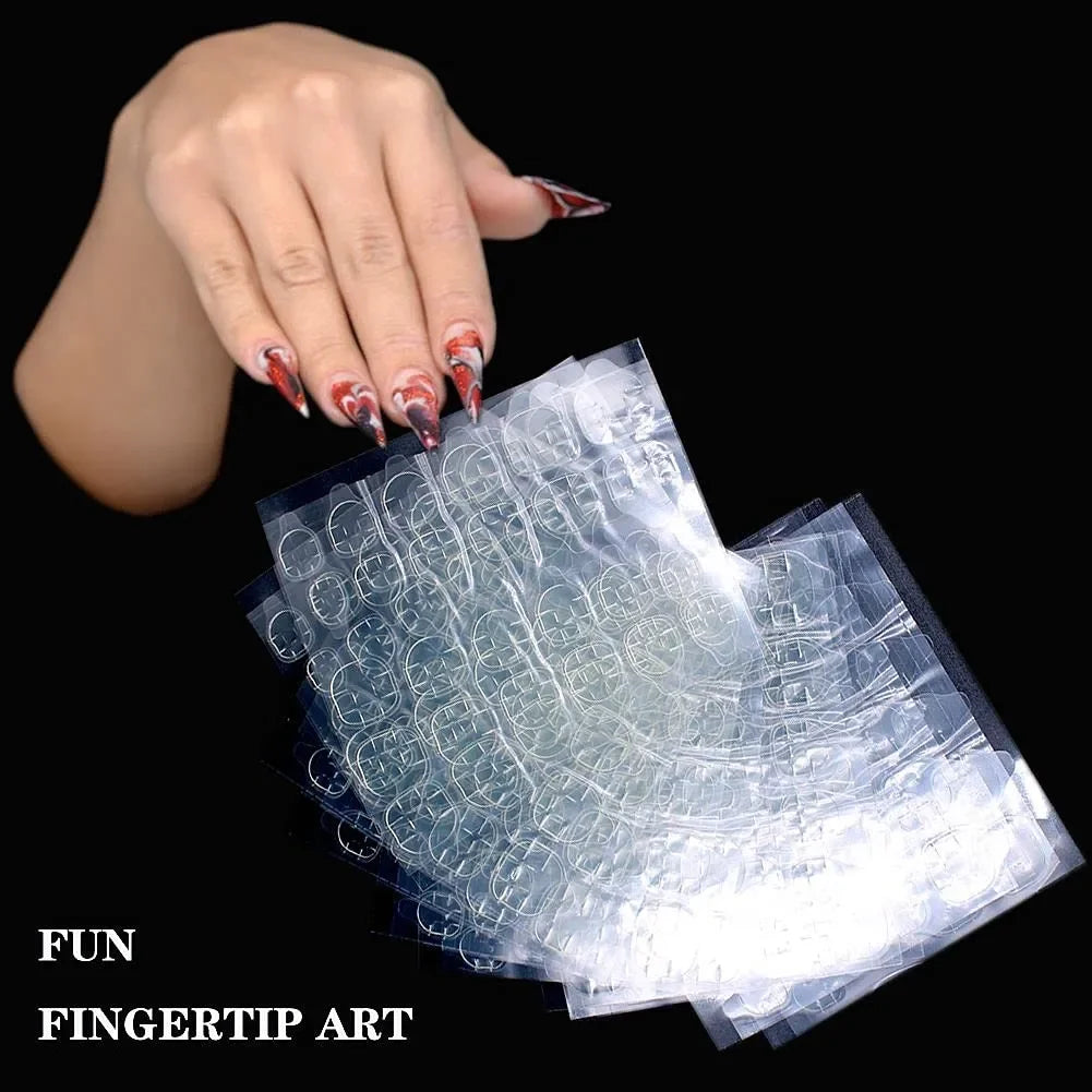 6000Pcs Double-Sided Nail Adhesive Stickers Waterproof Breathable Transparent False Nail Glue Sticker Jelly Nail Tips DIY Tools.