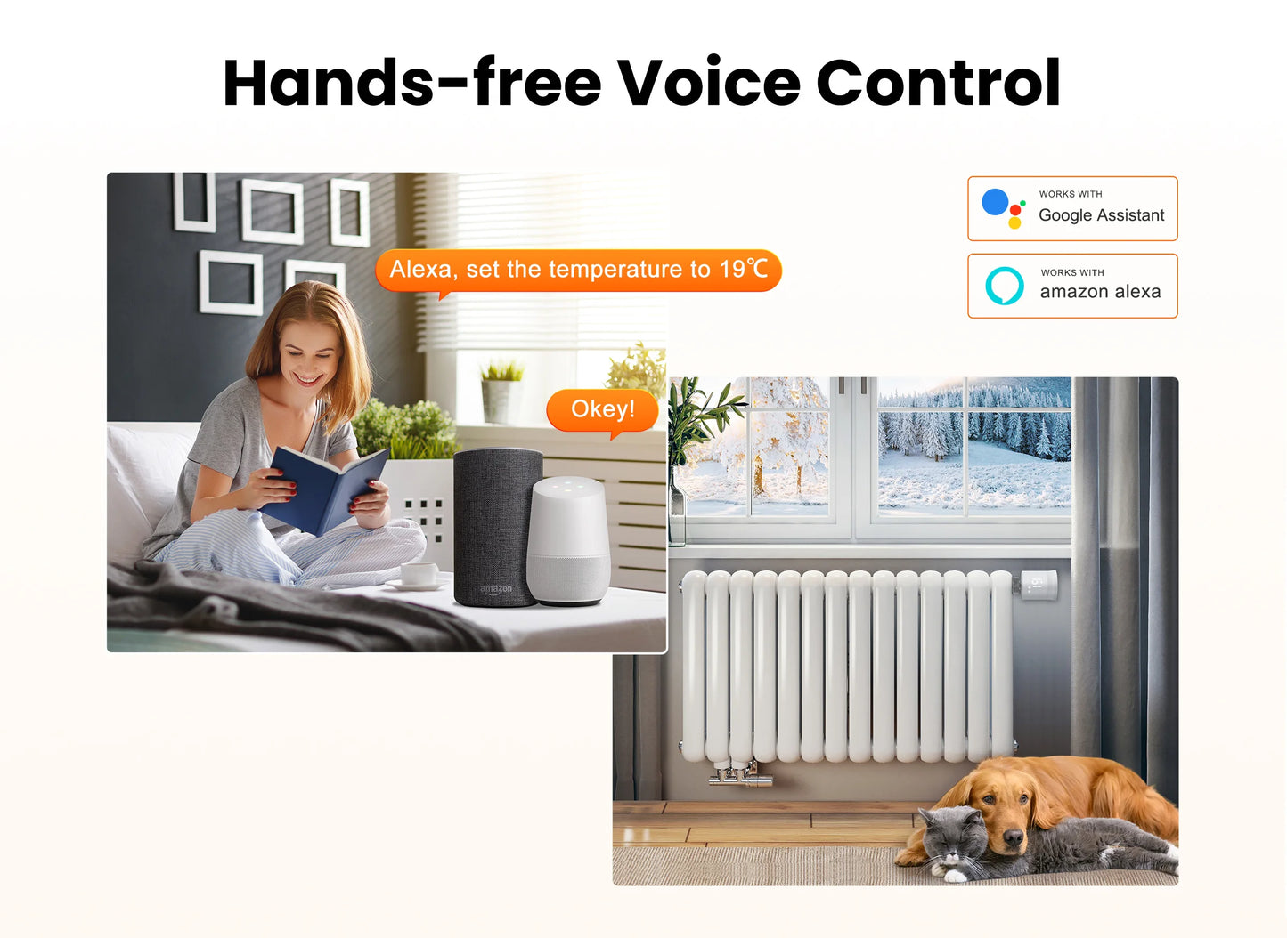 GIRIER Tuya Smart Radiator Thermostat, ZigBee Thermostatic Radiator Valve, Mini TRV for Heating, Works with Alexa Google Home.