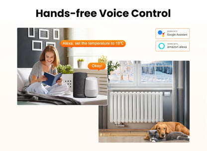 GIRIER Tuya Smart Radiator Thermostat, ZigBee Thermostatic Radiator Valve, Mini TRV for Heating, Works with Alexa Google Home.