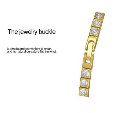 Luxury Women's Watch Square Dial Blue Rhinestones Bracelet Waterproof Fashion Elegant Wristwatch for Women Daily Wear Gifts.