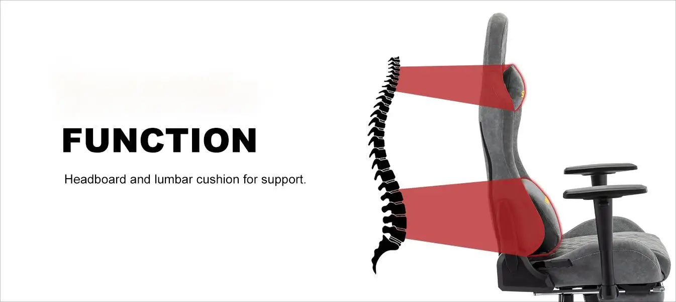 SYMINO Vintage ergonomischer Gaming-Stuhl aus PU-Leder