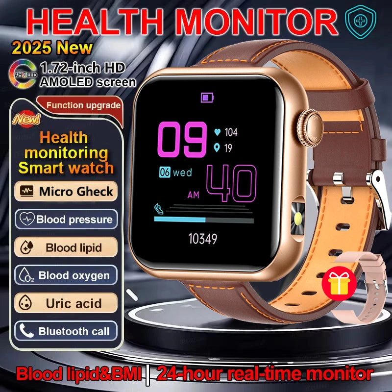 2025 New LED Women AI Smart Diagnosis Smart Watch HRV+PPG Blood Pressure Blood oxygen Health monitor IP68 NFC Smartwatches ﻿