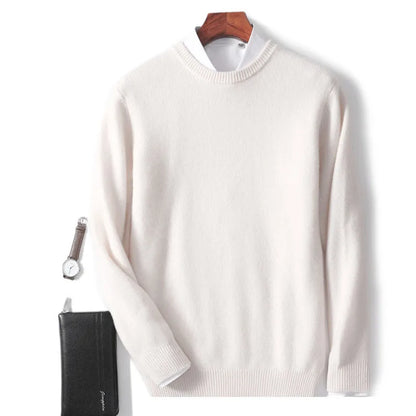 Men Cashmere Sweater O-neck Soft Warm Pullovers Male Loose Knitted Shirt Autumn Winter Korean Casual Jumper Pull Homme 17colors