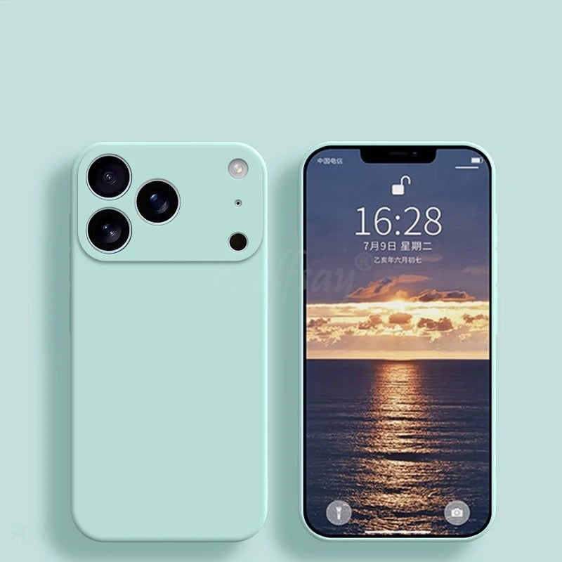 For iPhone 17 Pro Case Liquid Silicone Plain Rubber TPU Case For iPhone 17 Pro Cover Protector For iPhone 17 Air Pro Max Case